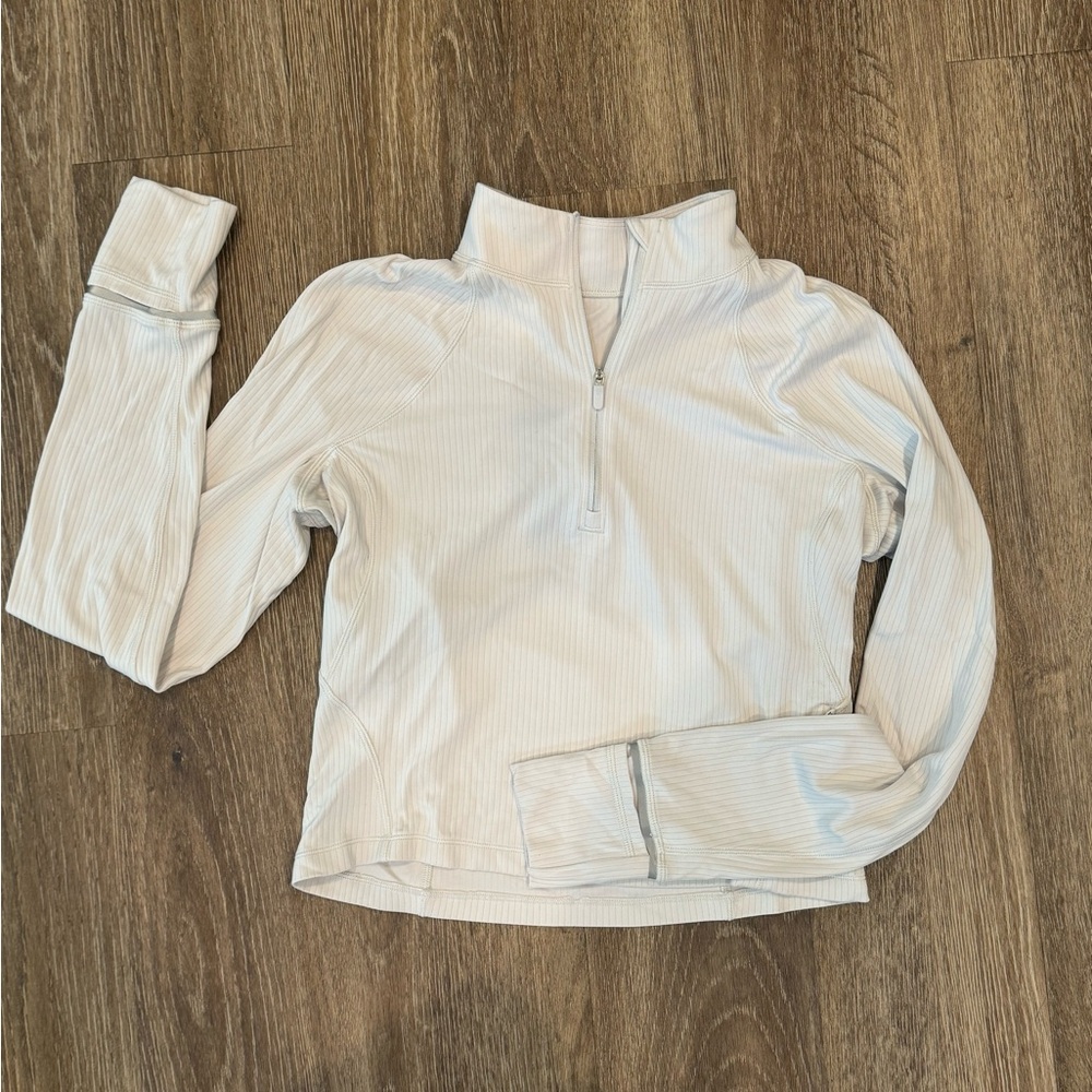 Lululemon It’s Rulu Ribbed Cropped Half Zip Size 8
